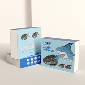 Sharkpro BT 5.1 không thấm nước với mic 2000m hệ thống liên lạc không dây & xe máy Mũ bảo hiểm Tai nghe cho Tám người với Hi Fi âm nhạc - Product Image 4