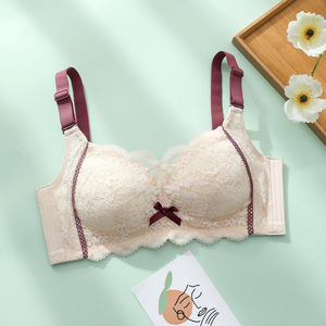 Sujetadores de encaje sin costuras para mujer, ropa interior inalámbrica, copa D, Bralette sin aros, cómoda, de una pieza, 0393 - Product Image 5