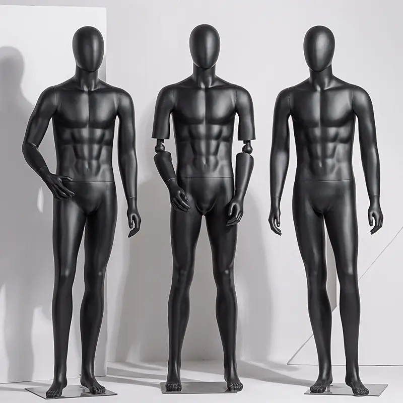 2021 Factory Price Good Quality plastic Clothes Display Full Body Standing Mirror Male Mannequins