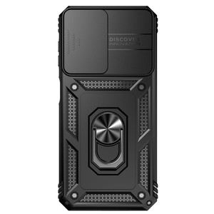 Funda Protectora de TPU con Anillo Metálico y Soporte, Protector de Cámara Deslizante, Funda Negra para Teléfono Samsung Galaxy <span class=keywords><strong>A14</strong></span> <span class=keywords><strong>5G</strong></span> - Product Image 1