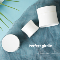 Pot de crème à taille froncée à bord de bordure d'emballage cosmétique 15g 30g 50g pots de crème de bouteille de corset de beurre corporel en plastique blanc