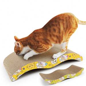 Durable Recyclable Corrugated Cat <b>Scratching</b> <b>Pad</b> Cat Scratcher Cardboard with Resistant Bed for Cats - Product Image 1