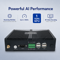 Yisheng Rockchip RK3566 Industrial AI Box 2GB Android 11 Computadora de Borde Sin Ventilador RS232 1 TOPS NPU Mini PC 4K para Visión Artificial