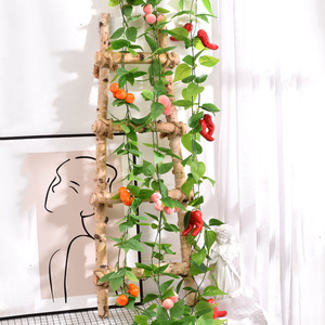 Vente en gros de plantes vertes artificielles personnalisées Simuler un petit fruit en <span class=keywords><strong>mousse</strong></span> Fleurs de vigne Tenture murale Fleurs de vigne artificielles - Product Image 5
