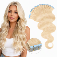 Натуральные бразильские волосы Remy Double Drawn для наращивания на лентах, волна Body Wave, 18, 20, 22, 24 дюйма # 1B # 4 # 27 # Завод OEM 613 с 15-летним опытом