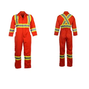 Safety Clothing Hi Vis Reflective Manufacture Waterproof Working Overall For Men