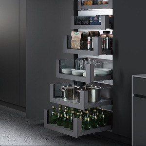 <b>Drawer</b> Organizer With Dividers For Kitchen <b>Drawers</b> And Cabinets Stainless Steel Aluminum Alloy Space Saving <b>Storage</b> Solution - Product Image 1