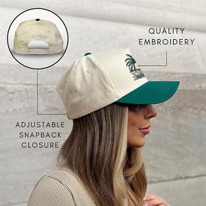 หมวกเบสบอลทูโทนสำหรับผู้ชายผ้าคอตตอนแบบปรับแต่งได้5แผงพิมพ์โลโก้ใหม่ - Product Image 6