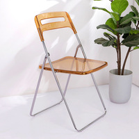 Chaise pliante portable pour le bureau à domicile ou les événements en plein air Cadre en métal léger et siège en plastique Design moderne pour l'école