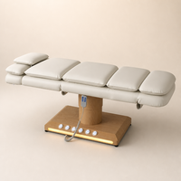 Table de soin électrique à 3 moteurs avec colonne en bois massif, hauteur réglable, pour salon, spa, tatouage, microblading et soins du visage