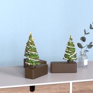 Accessori da giardino dipinti a mano personalizzati <span class=keywords><strong>per</strong></span> le vacanze in Polyresin Mini inverno albero di natale pianta da fiore - Product Image 4