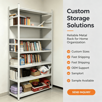 Estante de Almacenamiento de Metal Blanco con Panel Perforado, Estantería de 5 Niveles con Ganchos para Libros, Organizador para Hogar, Oficina, Estudio, Dormitorio, Cocina