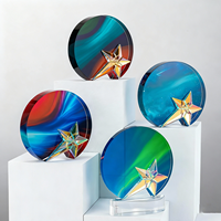 Trophée de danse personnalisé en verre avec impression colorée personnalisée, prix de gros noble et abordable