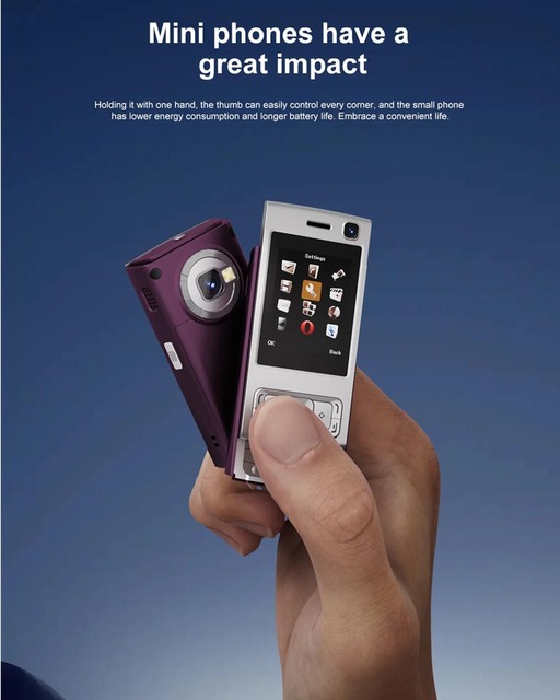N95 Pro Mini Feature Mobile Phone 2 SIM Standby 2.0 Inch Display Flashing Light Call Recording Compact Small Pocket Cellphone