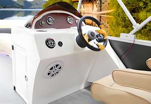 Kinocean Premium 15ft peschereccio con palangari in alluminio leggero pontone barca per spigole alimentate a Diesel lago e fiume - Product Image 3