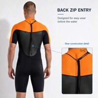 Combinaison de plongée courte en néoprène chaud de 2 mm pour hommes, en tissu nylon, manches courtes, pour le surf, la natation et la plongée