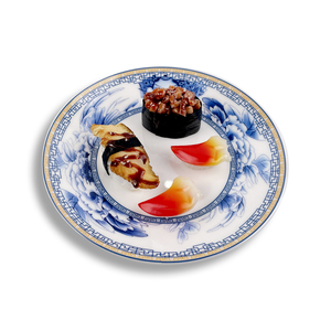 חדש בסגנון הסיני כחול ולבן כלי אוכל צלחות פרח עיצוב מלמין פלסטיק כלי שולחן למסעדה - Product Image 5