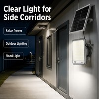 Lampu Sorot Tenaga Surya LED Tahan Air IP65 Sensor Gerak Luar Ruangan, Terang Tinggi 60W 80W 100W 150W untuk Penerangan Area Luar Ruangan