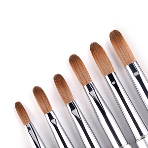 Professional Luxury Metal Handle 100% Kolinsky Sable Acrylic Nail <b>Brush</b> Crimped Ferrule Carved Uv Gel Nail Art <b>Brush</b> Tools - Product Image 3