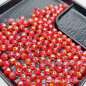 8mm Ab Color Transparent Round Acrylic <b>Beads</b> For Handmade Jewelry Making Wholesale Supply - Product Image 2