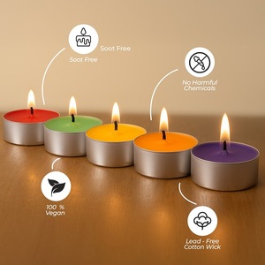 10g Multicolour Tea Light <b>Candles</b> Pack of 50 Decorative Wax <b>Candles</b> for Home Decor Parties Events Festivals and <b>Gifts</b> - Product Image 3