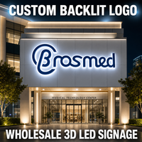 Enseignes lumineuses LED 3D personnalisées à rétroéclairage, étanches IP65, pour publicité extérieure, devantures de magasins, signalétique commerciale pour bars et bureaux