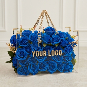 Eternal Flower Rose Display Box Transparent Acrylic Portable <strong>Storage</strong> <strong>Bin</strong> with Enhanced Display Impact - Product Image 6