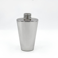 Bouteille diffuseur de parfum en verre conique 100ml 200ml 500ml avec bouchon à vis électroplaqué argent, or, cuivre, couleur personnalisée, pour parfum d'ambiance
