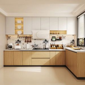 Meuble TV contemporain de style ancien, unité de rangement, système de montage mural flottant à LED pour l'agencement des meubles de salon d'hôtel - Product Image 5