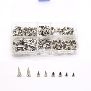 Clous à rivets coniques semi-tubulaires en alliage pour vêtements, chaussures, bijoux et DIY - Collection Punk de la marque Returning Sails Apparel - Product Image 3