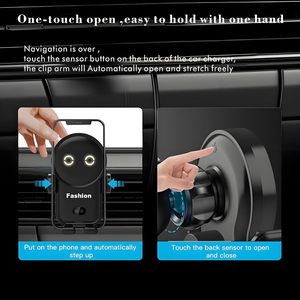 Supporto per Telefono Auto con <span class=keywords><strong>Ricarica</strong></span> Wireless, <span class=keywords><strong>Ricarica</strong></span> Rapida 15W, Supporto Universale per Smartphone, Mani Libere - Product Image 5