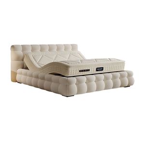 Lit électrique intelligent Smart Cotton Candy DSL-1004 avec dossier réglable et souple, lit bas en tissu pour enfant - Product Image 1