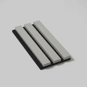 Panneau acoustique en <span class=keywords><strong>bois</strong></span> à lattes, finition blanche, absorption acoustique haute performance - Product Image 2