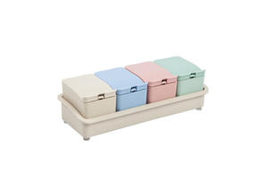 Juego de Botellas para Condimentos de Paja de Trigo, Equipo de Cocina, Salero, Caja Organizadora de Especias, Caja para Condimentos - Product Image 5