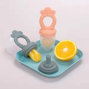 Nuevas ideas de productos 2024 Alimento para bebés Alimentador de frutas Chupete Nibbler Juguete para la dentición infantil Mordedor Destete en colores apetitosos