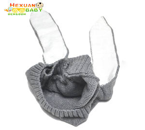 Venta al por mayor <span class=keywords><strong>de</strong></span> acrílico personalizado <span class=keywords><strong>de</strong></span> punto lindo invierno cálido bebé recién <span class=keywords><strong>nacido</strong></span> niños ganchillo Animal conejito Orejas <span class=keywords><strong>gorro</strong></span> sombrero - Product Image 2