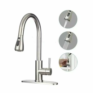 Robinet de cuisine extractible en acier inoxydable 304, monobloc, eau chaude et froide, pour évier, multifonctionnel, pour la vaisselle domestique - Product Image 5