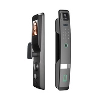 Cerradura de Puerta Inteligente WiFi Tuya de Alta Calidad con Reconocimiento Facial 3D Automático, Huella Dactilar y Cámara de Ojo de Gato PST-H20-P
