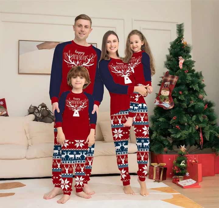 Ready to Ship Hot Selling Matching Christmas Pajamas for Family 