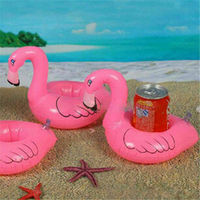 Porte-gobelet gonflable Flamant rose/licorne/beignets/cocotier/crabe/canard boisson flottante piscine plage