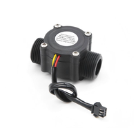 Sensor de Flujo de Agua para Turbinas PKYDrip, Rosca Macho de 1-1/2'', Salida de Pulso, Medidor de Flujo para Sistemas de Riego en Granjas e Invernaderos
