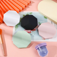 Miroir de poche miroir cosmétique pivotant en cuir rond simple