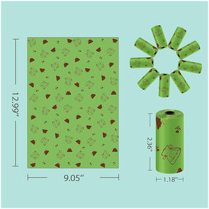 Sacs de déchets de chien populaires compostables 100% sacs de merde de chien biodégradables épais et étanches écologiques - Product Image 5