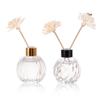 Diffuseur en verre personnalisé en forme de citrouille, petit format, avec bouchon à vis pour portionnement individuel, diffusion de parfum longue durée