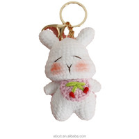 Pendentif Lapin au Crochet Fait Main, Adorable Poupée Amigurumi Lapin, Breloque de Sac, Breloque de Sac à Dos, Cadeau Animal, Objets Décoratifs