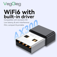VegGieg WIFI6 AX300 Usb Wifi Adaptörü Ücretsiz Sürücülü Ağ Dongle'si PC Dizüstü Bilgisayar için