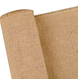 Rouleau de toile en jute 100% naturel de haute qualité, écologique, durable, couleur jute naturelle, avec impression sérigraphique - Product Image 1