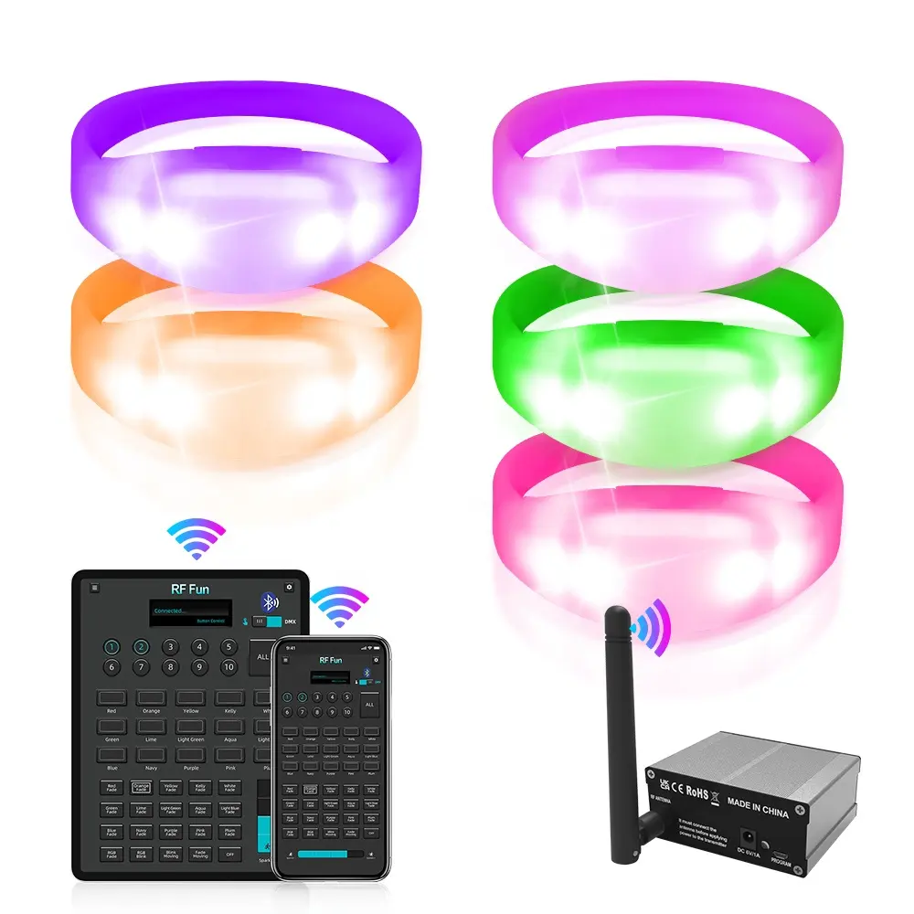 Rgb Couleur Led Bracelet Décoration Bracelets En Silicone Light Up Bracelet Rgb Led Bracelet Zonage Couleurs Dmx Led Pulsera