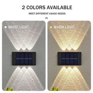 Lámpara Solar de Pared de 4 LED, Impermeable, para Exteriores, Ilumina Hacia Arriba y Hacia Abajo, Decoración para Jardín, Patio y Hogar, Luces Solares Exteriores - Product Image 6