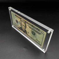Porte-monnaie magnétique en acrylique PMMA pour billets de banque JO-T-009